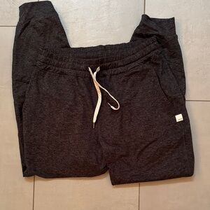 Vuori Dark Gray Joggers with White Drawstring